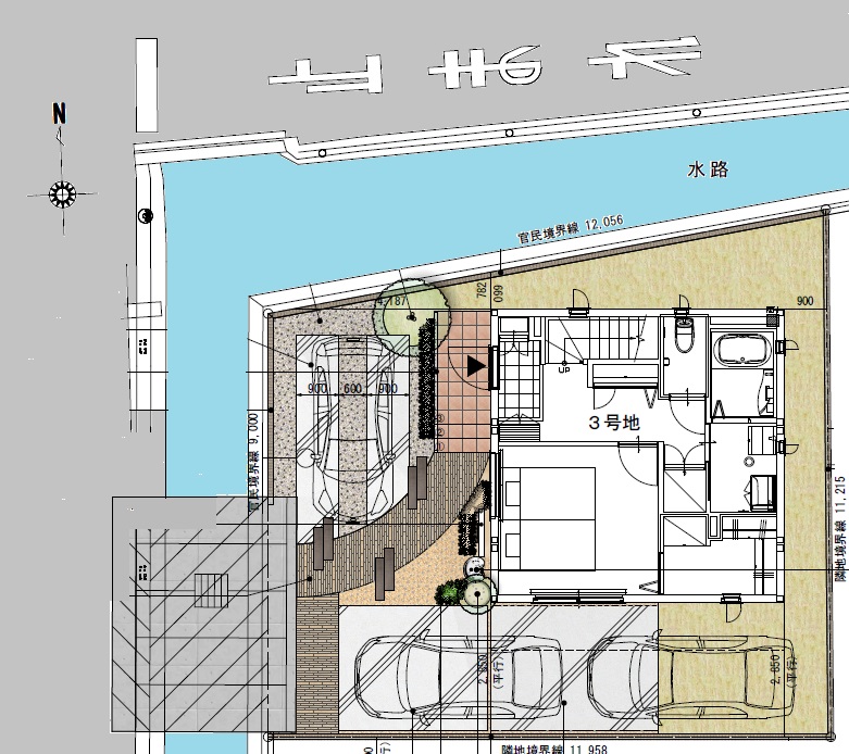 豊成③号地 分譲展示場 区画図