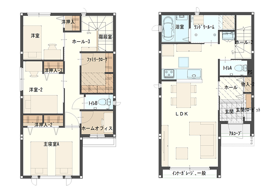 PLAN 55S-3：間取り