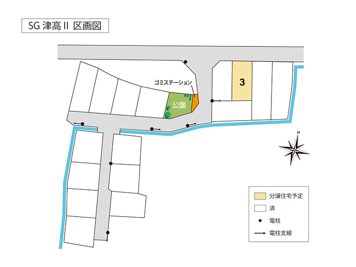 Sincerely Garden津高Ⅱ3号地：区画図