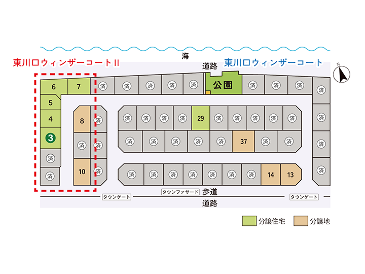 東川口ウィンザーコートⅡ ３号地：区画図