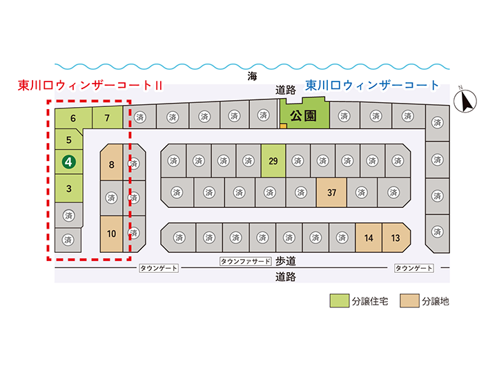 東川口ウィンザーコートⅡ ４号地：区画図