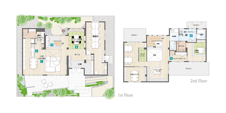 住宅宣言ふくやま展示場：間取り