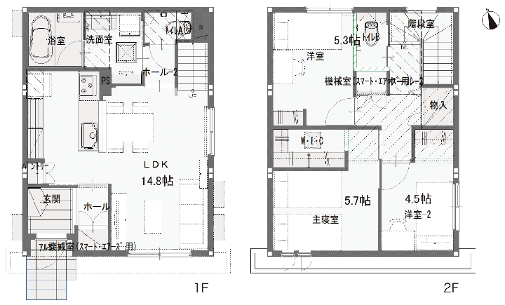 あけぼの町 1号地:間取り