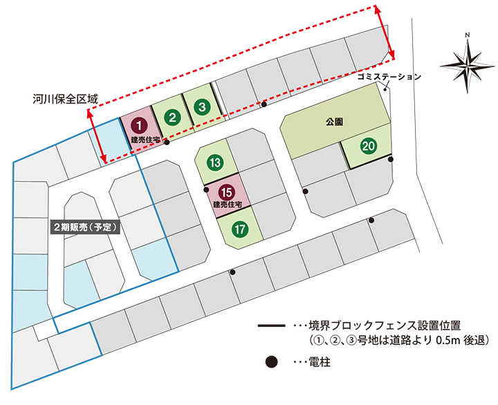 PrimeLifeTerrace岡山(1期)：区画図