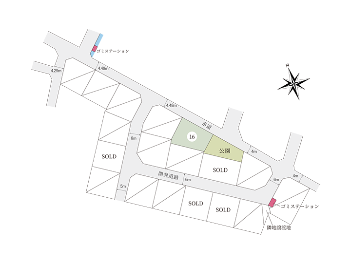 PrimeLifeTerrace岡山松新町：区画図