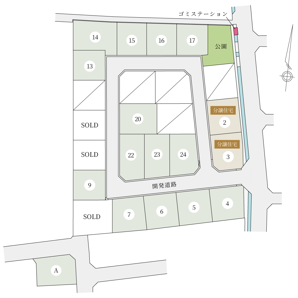 笹沖ウィンザーコート：区画図
