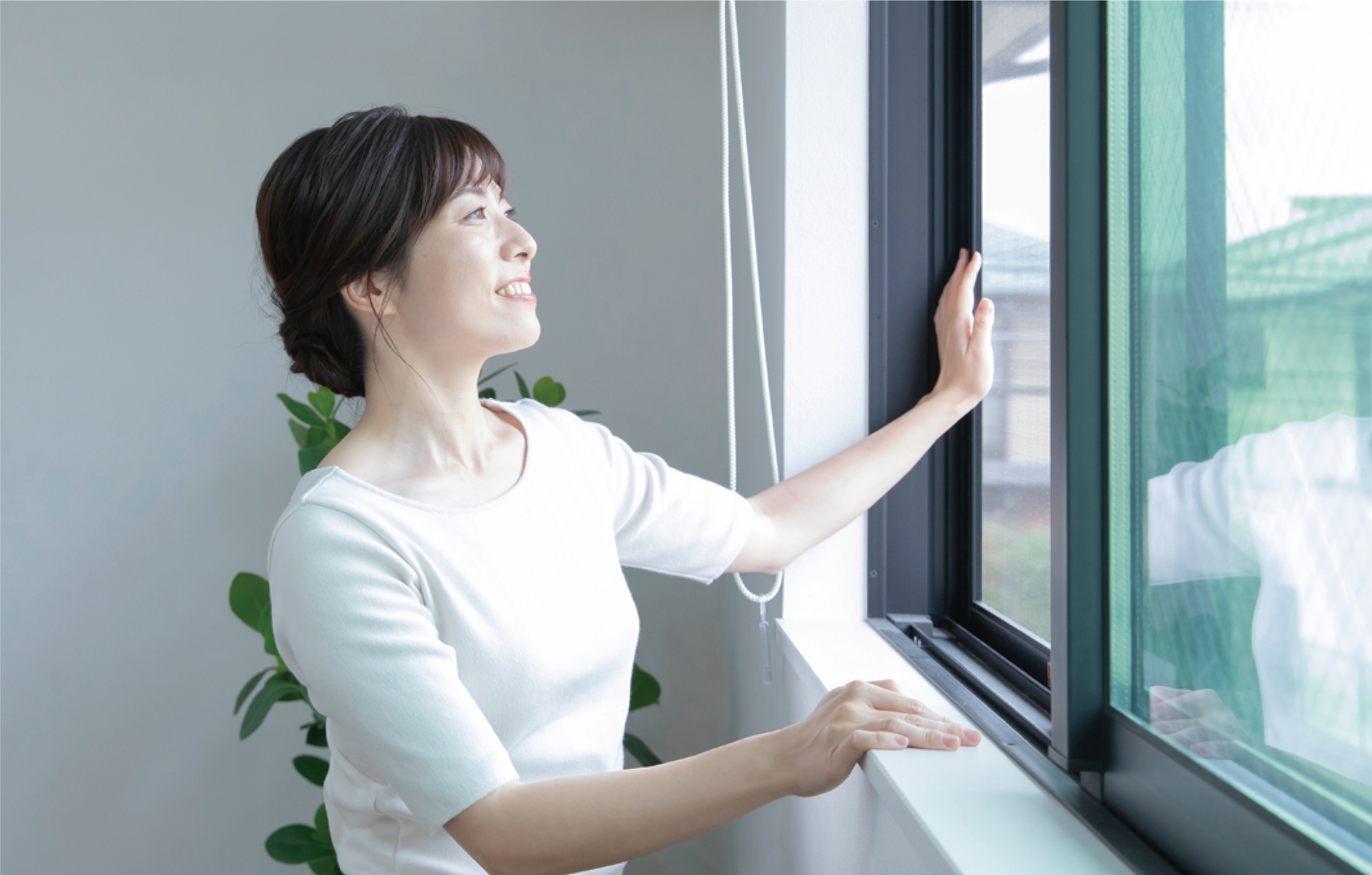 全館空調スマート・エアーズの冷暖房効果を保ちながら、全熱交換器が効率的に空気を入れ換え。真夏でも室内の涼しさを損なうことなく、お得に心地よく換気できます。