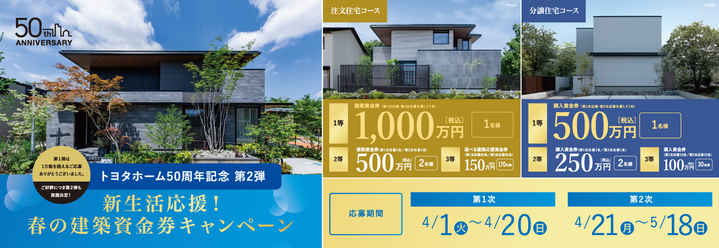 春の建築資金券キャンペーン