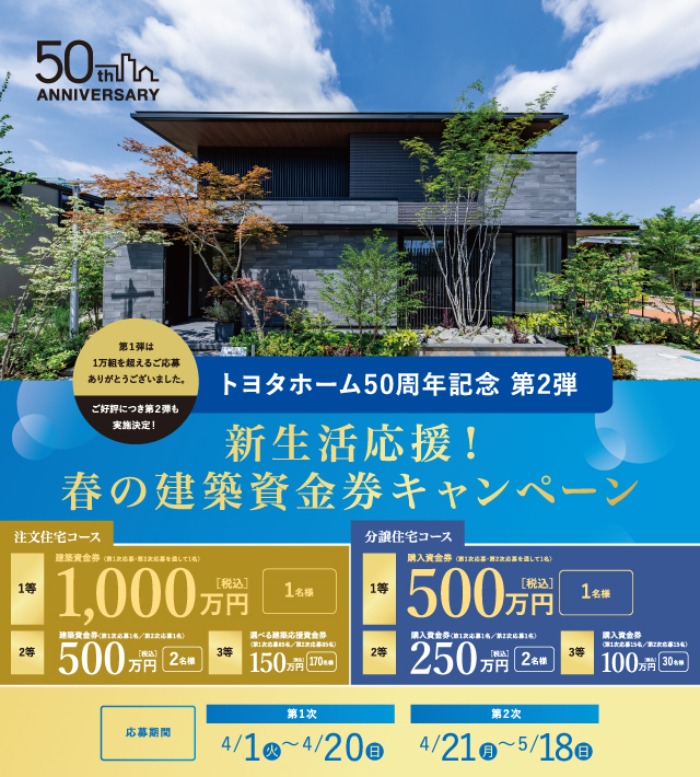 春の建築資金券キャンペーン